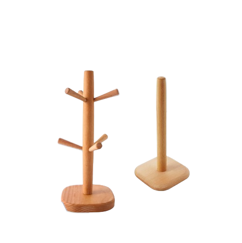 Beech Wood Mug Kitchen Paper Holder