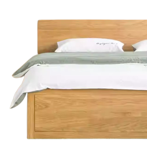 Wooden Bed Frame with Storage