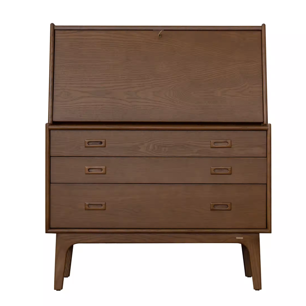 British Ash Wood Multi-purpose Desk & Storage Cabinet