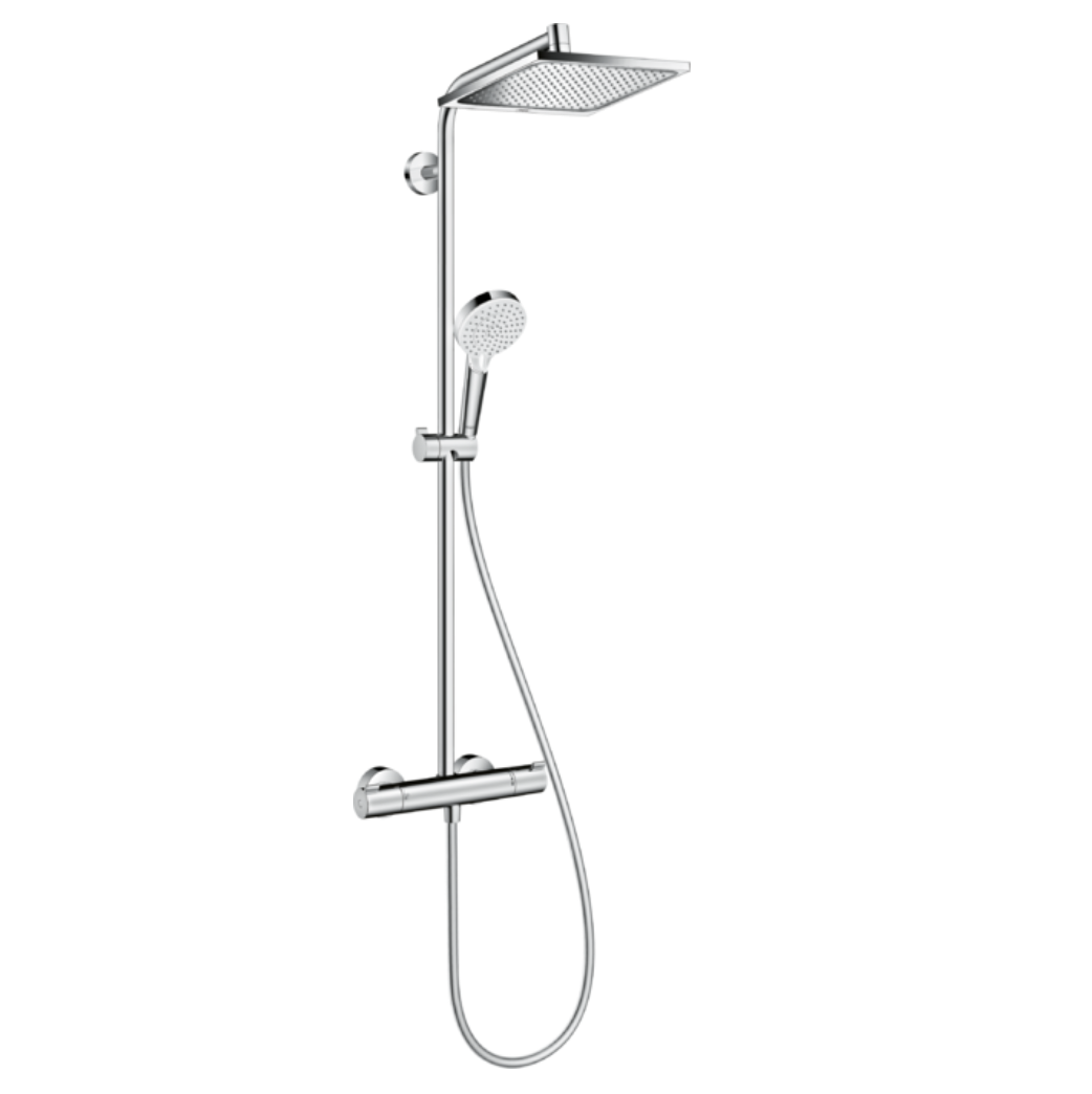 Crometta E Showerpipe 240 1 Jet with Thermostat 2 Ticks Varia, 26152009
