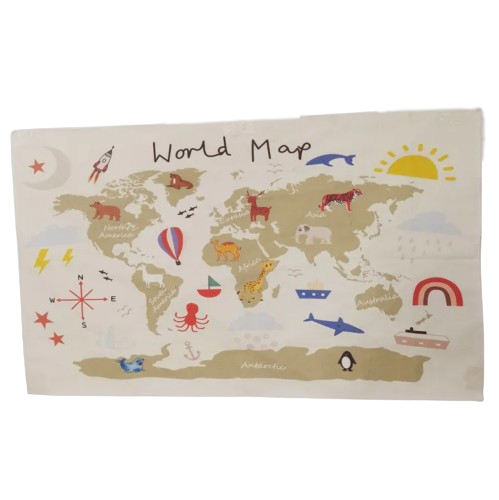 Room Decoration World Map, 80cmx60cm