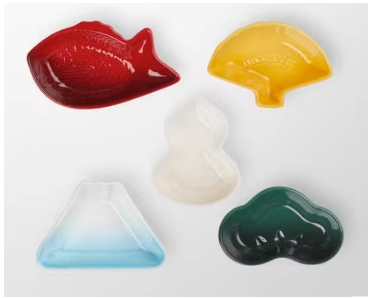 Le Creuset Japanese Lucky Motif Collection Deep Plate, Set of 5