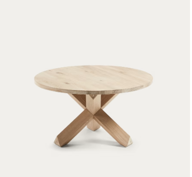 Lotus Coffee Table, Ø 65 cm, Solid Oak Wood