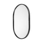  MD Gun Metal Oval Mirror, 80X50CM