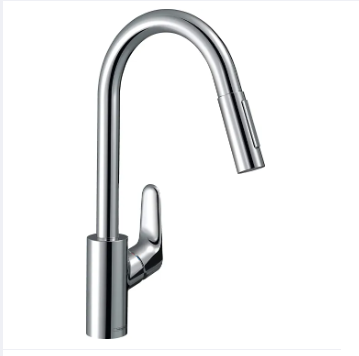 Hansgrohe Focus M41 Single Lever Kitchen Faucet 240 with Pull-Out Spray