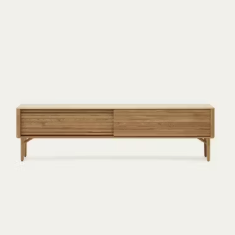 Lenon TV Stand, 200 x 57 cm, Solid Wood And Oak Veneer