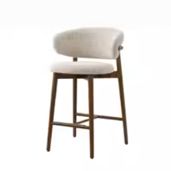 Nordic Wood Bar Chair with Fabric Seats, BMY131