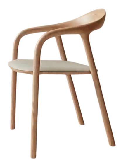 Solid Wood Dining Chair with Upholstery