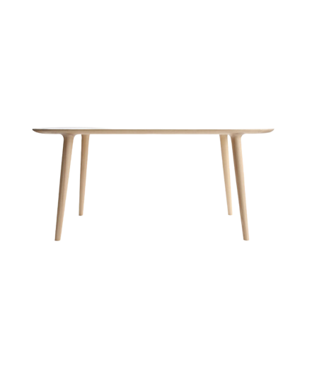 Solid Wood Dining Table with Round Edges