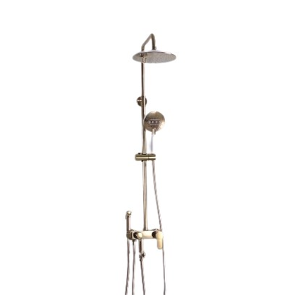Copper Shower Set with Thermostatic Faucet - Gold