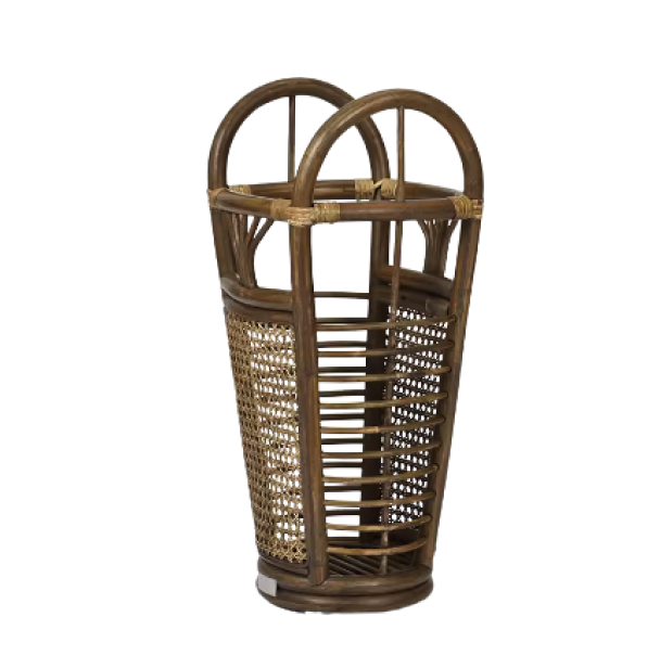 Teak Rattan Umbrella Storage Stand 
