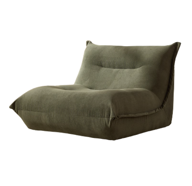 Large Corduroy Lounge Chair