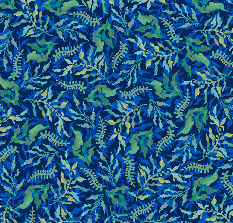 Sun & Sea Leaf Toss Fabric, 980341