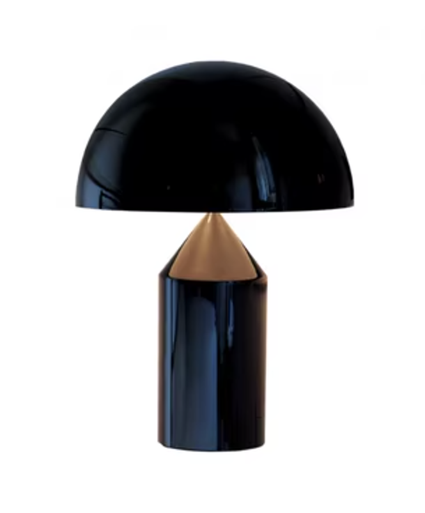 Golden Mushroom Lamp, Small - Black