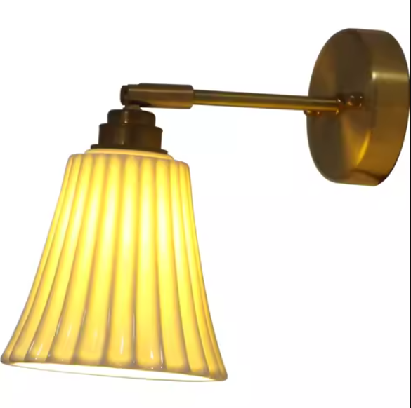 Ceramic Brass Wall Lamp