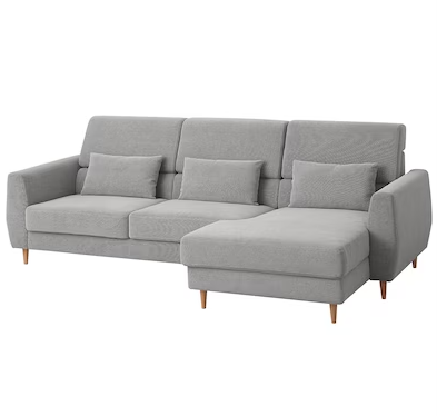 Slatorp 3 Seat Sofa, with Chaise longue/Tallmyra white/Black