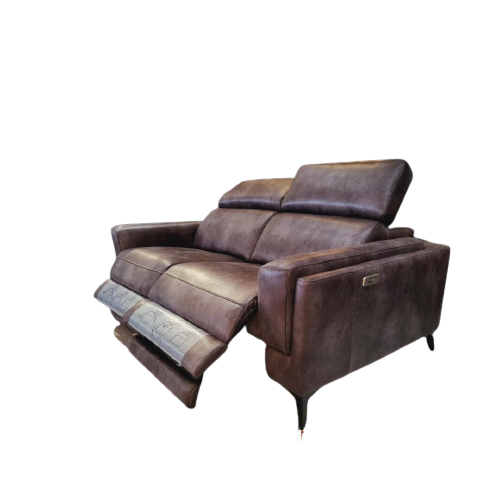 Full Leather Recliner Sofa (Motor)