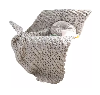 Thick Hand-woven Knitted Blanket