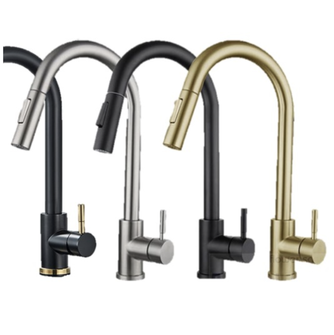 Woodles Kitchen Tap Pull Out Faucet, J Tap