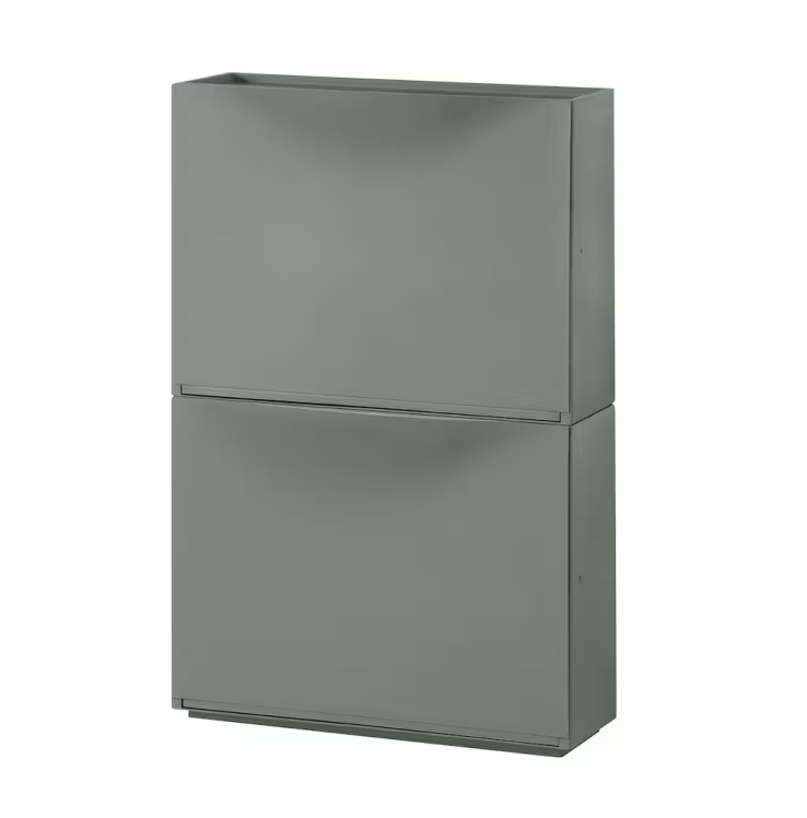 TRONES Shoe Cabinet/Storage, 52x18x39 cm - Grey-green