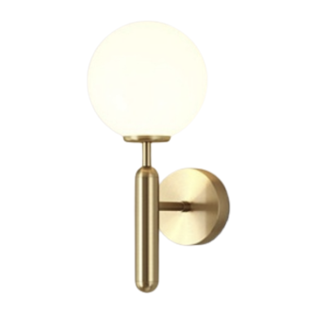 Christo Classic Luxe Gold & Frosted Wall Lamp