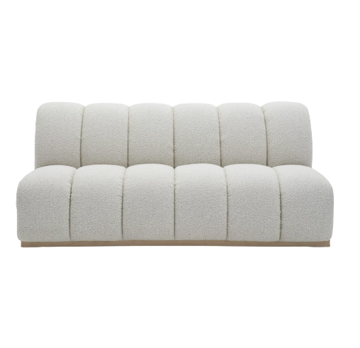 Marlow Performance Bouclé Armless 2 Seater Sofa