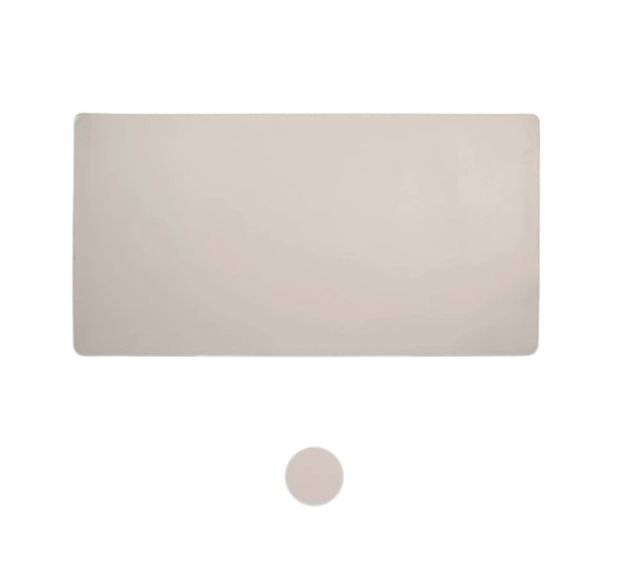 Waterproof Large PU Leather Mouse Pad & Coaster 