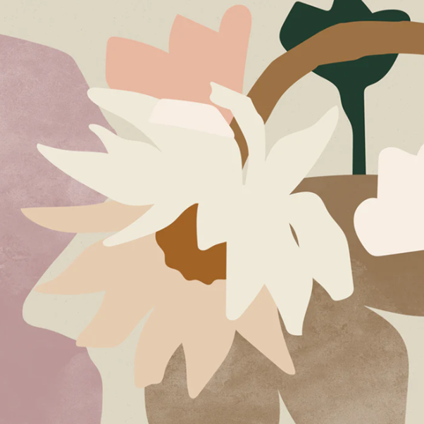 Paper Daisies IV Painting, 300x300mm