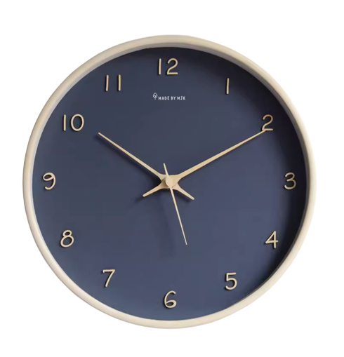 Clock With Wooden Rim 