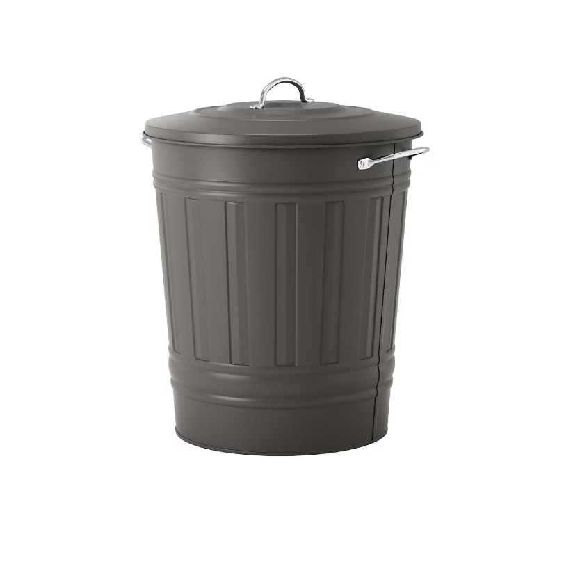 KNODD Bin with Lid, 40L