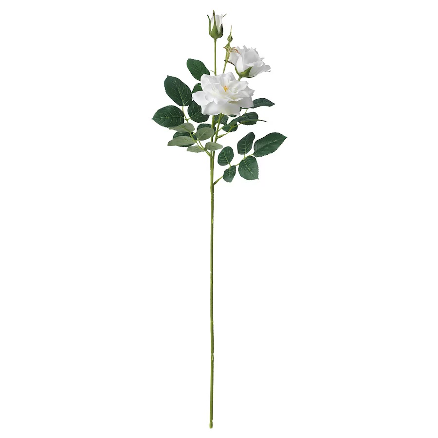 SMYCKA, Artificial Flower Rose White, 65 cm