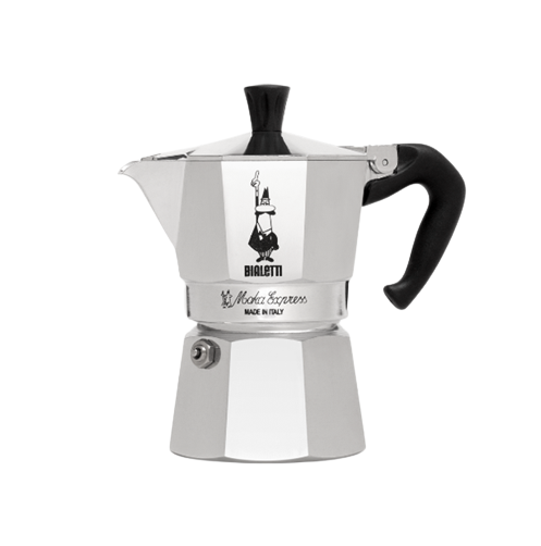 Bialetti Moka Express Silver Coffee Pot, 9 cups