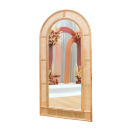 Rattan Border Arch Mirror