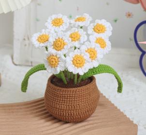Knitted Little Daisy Potted