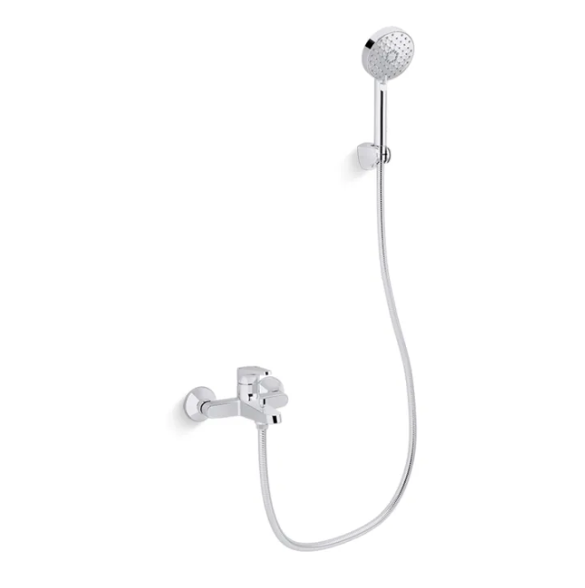 KOHLER Beam Wall-Mount Bath and Shower Faucet with Multifuction Handshower, 28193T-4-CP