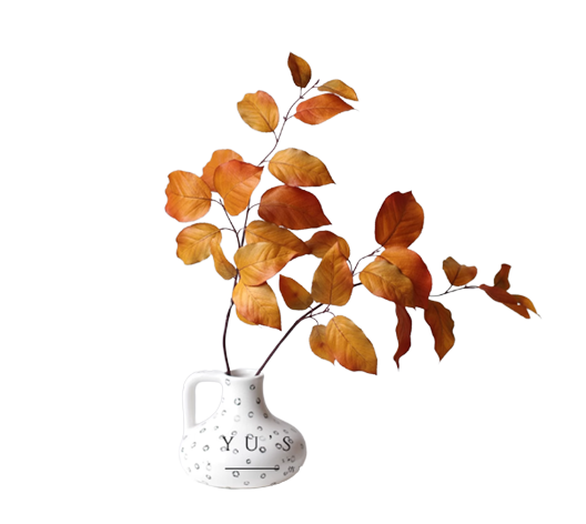 Single Stalk Of Autumn Leaves