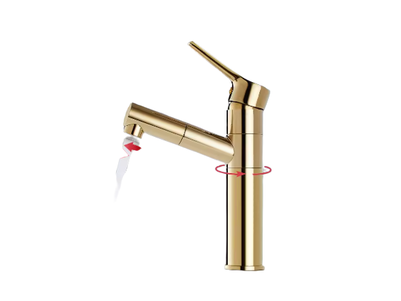 Countertop Basin Faucet, Gold Standard