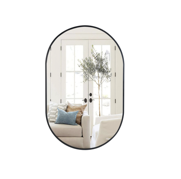 Black Oval Mirror