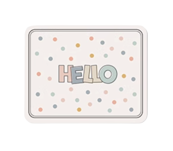 Hello Colourful Polka Dot Table Mat