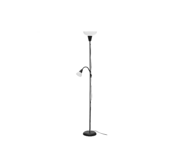 TÅGARP Floor Uplighter/Reading Lamp, Black/White