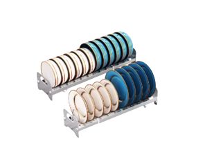 Extendable Storage Rack For Plates, Black