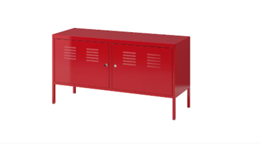 IKEA PS Cabinet, 46 7/8x24 3/4 ", Red