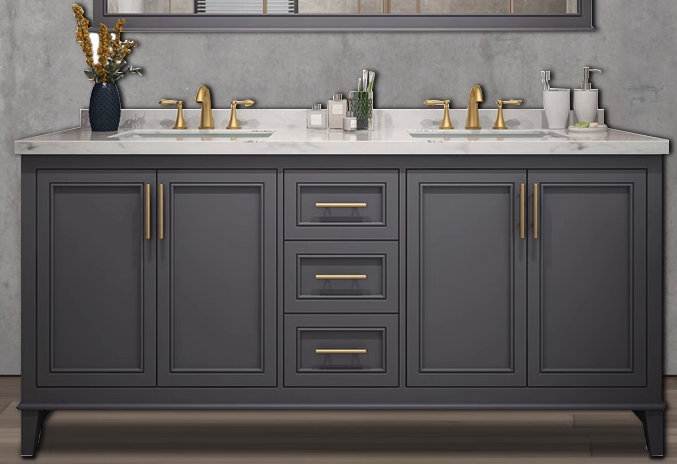 Double Basin Bathroom Cabinet