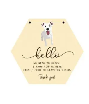 Pet Illustration Door Plaque, Wood