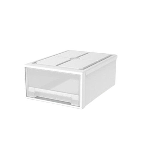 Stackable Plastic Storage Drawer Box, Bundle Of 3