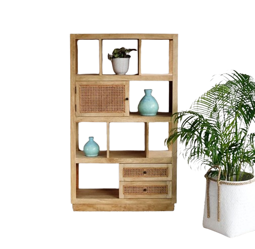 Gili Rectangular Bookshelf, Natural