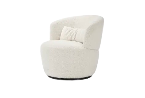 Amber Bouclé Swivel Chair