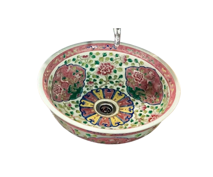 Peranakan Round Basin, 40cm x 14cm