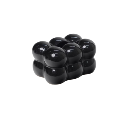 Ceramic Black Tissue Holder