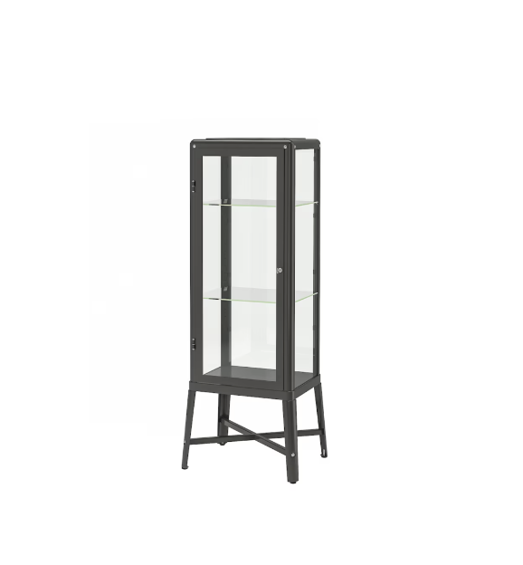 FABRIKÖR Glass-door Cabinet - Dark Grey